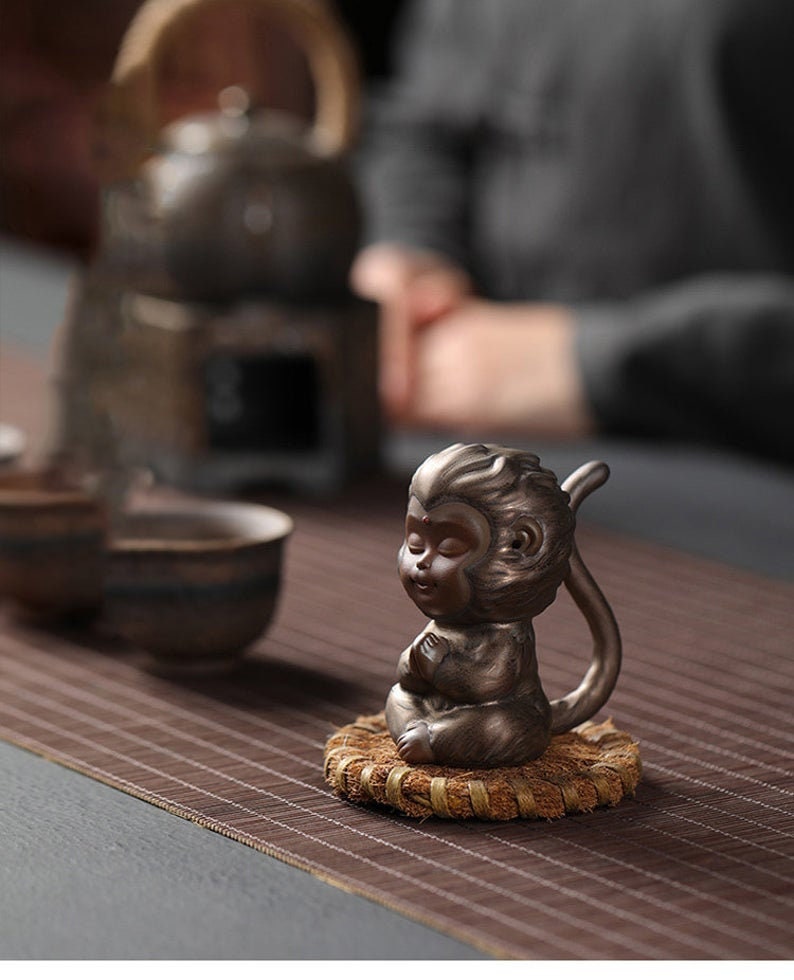MONKEY TEA PETS Chinese Zodiac Sign Meditating Monkey Etsy