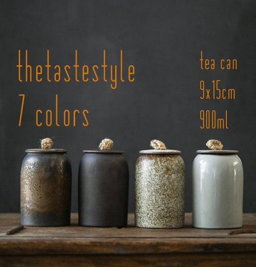 THETASTESTYLE PROMOTION Japanese Ceramic Tea Container Cans Canister …