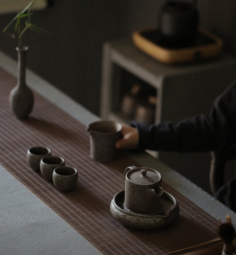 KUNGFU TEA ACCESSORY Tea Pot Trivet Rust Glazed Chinese Etsy