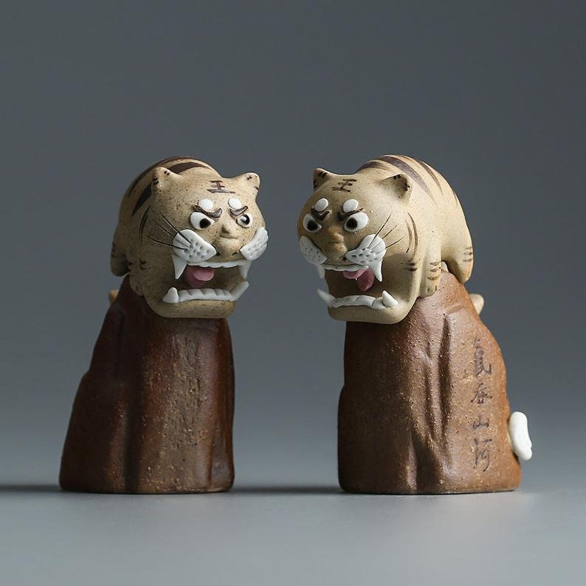 CERAMIC TEA PETS / Tiger Tea Pet / Handmade Tea Pet / Tiger Etsy