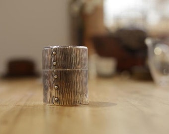 Handmade Tea Can 999 Silver  | Japanese Style | Herbal Tea Cookie Jar Container Storage | Electric Stove Safe |  THETASTESTYLE S0081