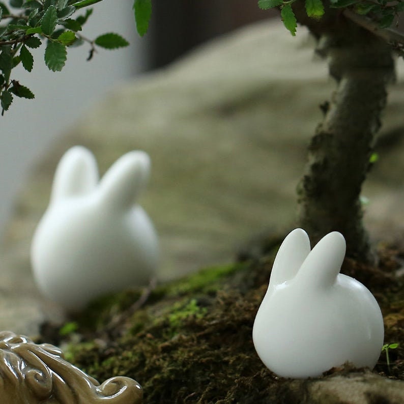 RABBIT TEA PET Ceramic Animal Figurine Ceramic Tea Pets Etsy
