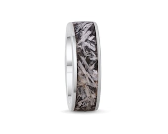 NATURAL SELENITE 925 SILVER Ring | Shungite Alternative Engagement Wedding Ring | Genuine Jewelry by Herri