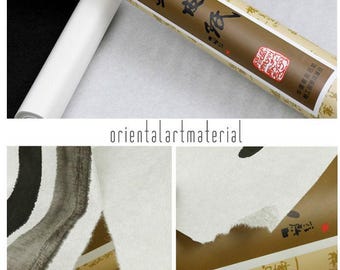Rouleau de papier mûrier | 0,35 x 25 m | 0,46 x 25 m | Fournitures pour loisirs créatifs, peinture sur papier, calligraphie, art, lanternes décoratives, art oriental