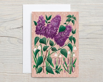 Thank You with Lilacs  GREETING CARD