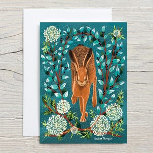 Hare and Huckleberries GREETING CARD