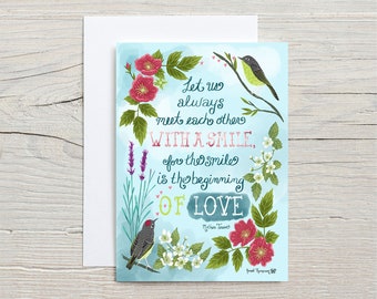 Floral Bird Encouragement GREETING CARD