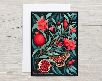 Pomegranate & Moth  GREETING CARD