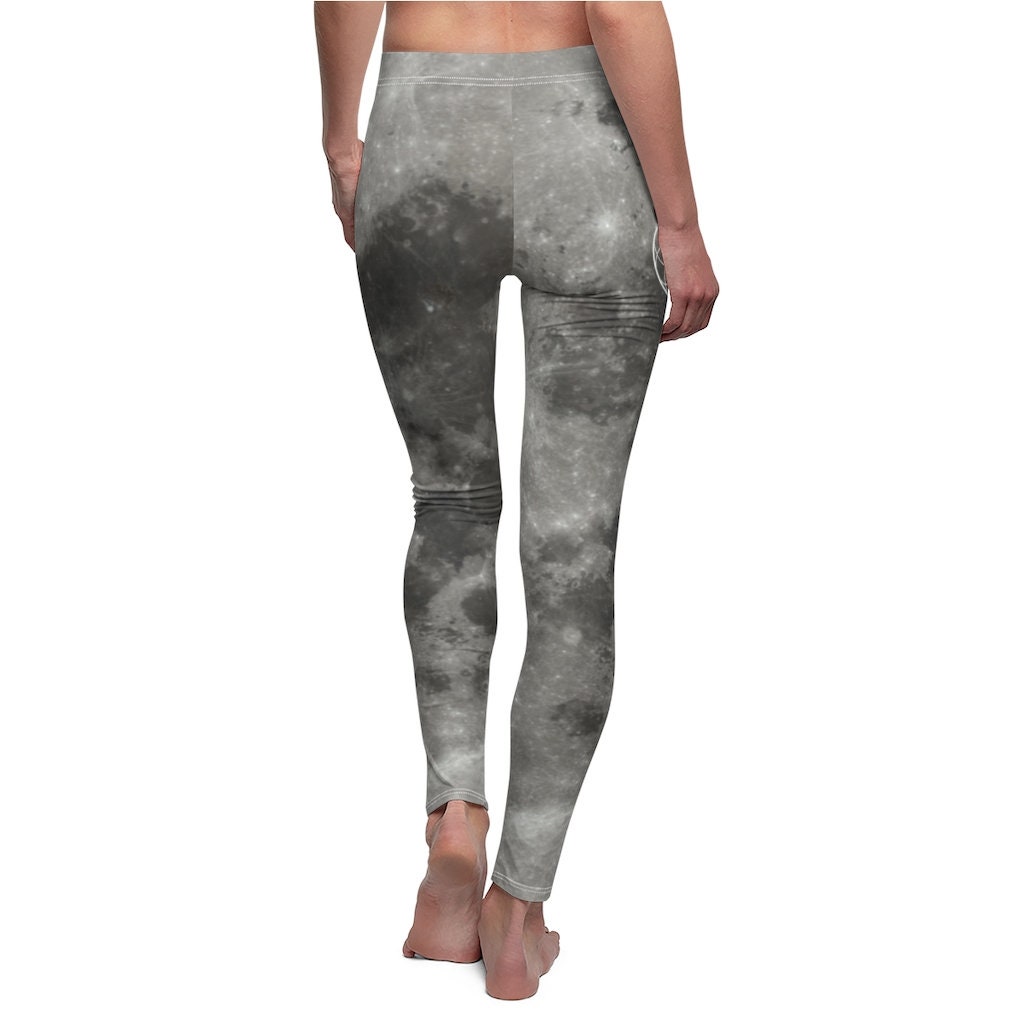 Seed of Life on Moon Surface Women's Leggings Planet - Etsy