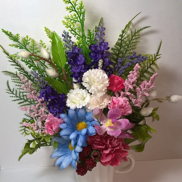 Silk Flower Arrangement Etsy