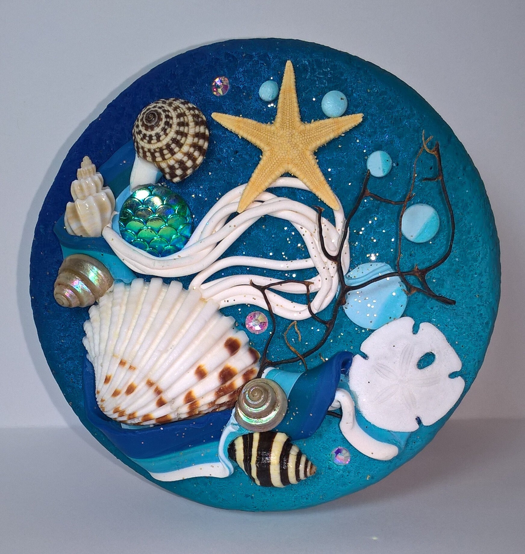 Gift box Sea life trinket box tin sea shells gift Etsy