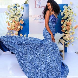 African Print Mermaid Maxi Dress: Ankara Party Gown