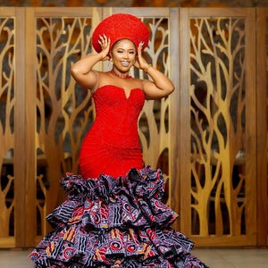 African Print Mermaid Maxi Dress: Ankara Party Gown