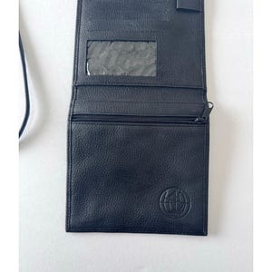 Brighton One World Crossbody Bag Women Black Leather Gold Scroll Hardware image 5
