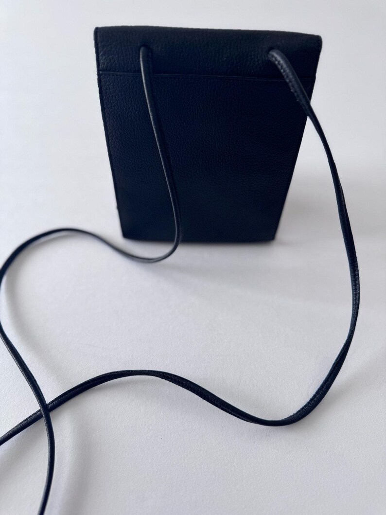 Brighton One World Crossbody Bag Women Black Leather Gold Scroll Hardware image 4