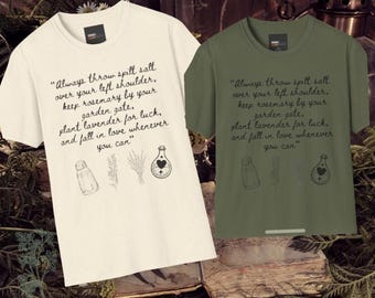 Pract Magic Quote T-Shirt: Witchy Garden Design