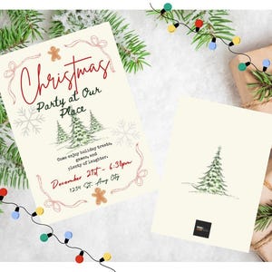 Christmas Party Invitation: Customizable Holiday Invite (PDF Template)