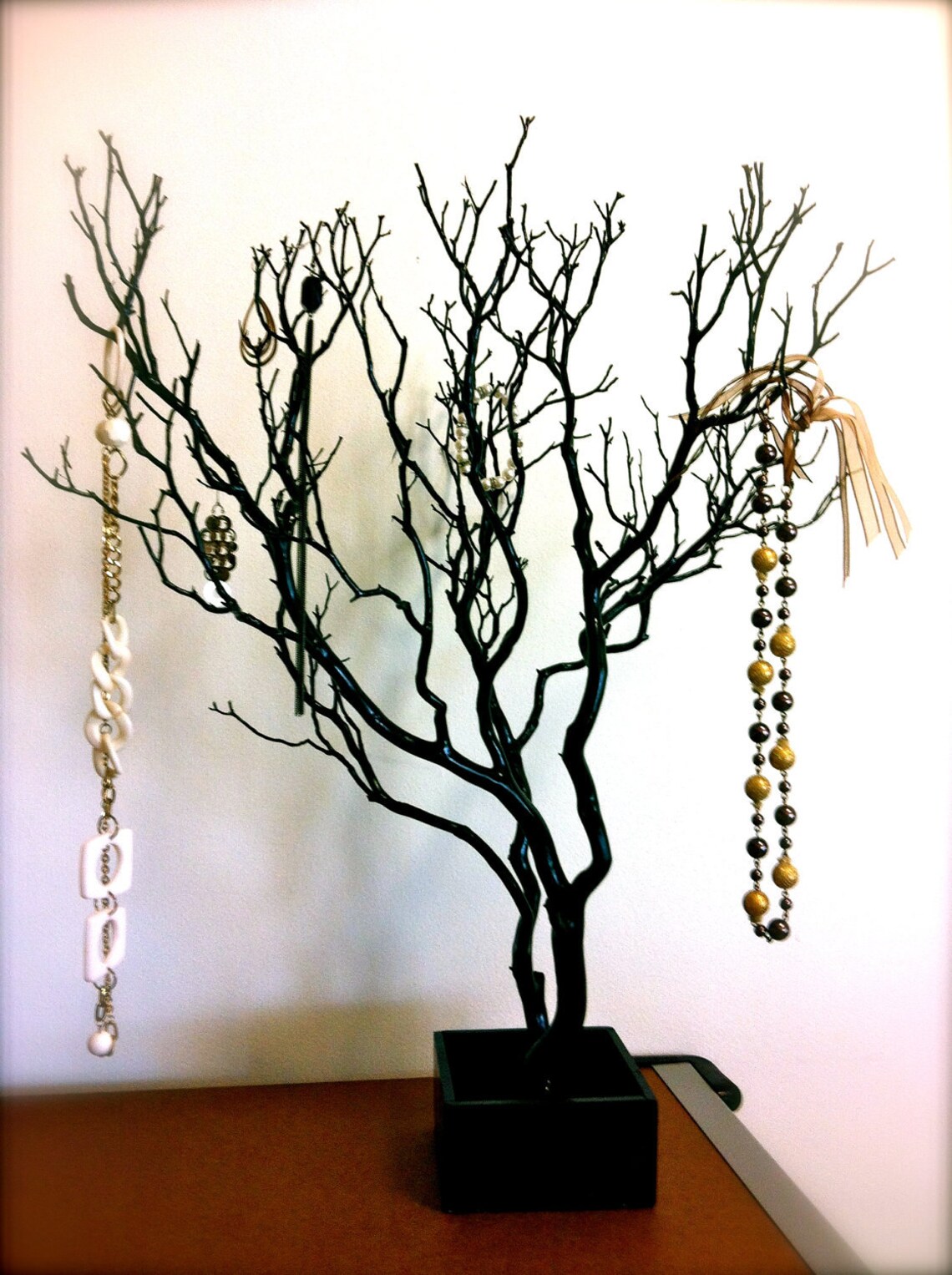 30 Black / Painted Tree Jewelry Holder / Jewelry Etsy