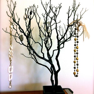 30 Black / Painted Tree Jewelry holder / Jewelry Organizer image 1