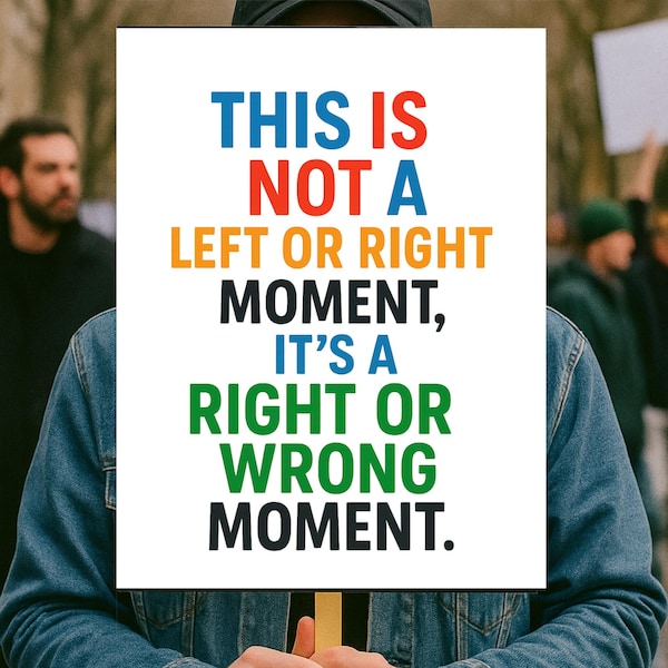 This is Not A Left or Right Moment Sign, Protect Democracy, Patriotic Protest Yard Sign, Anti Monarchy Political Sign, Freedom Lovers Gift