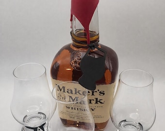 Complete Whiskey Tasting Set – Glass Markers A-D + Bottle Markers