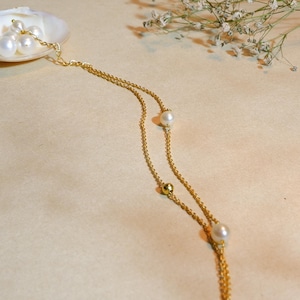 Dainty Pearl Bracelet: 925 Sterling Silver, 14K Gold Plated