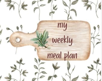 Calm the Chaos Weekly Meal Planner