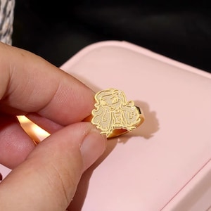 Custom Bratz Ring –  18K Gold Plated Cartoon Doll Jewelry, Y2K Fashion Gift for Women & Girls