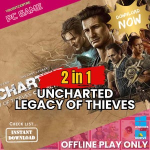 Uncharted: Legacy of Thieves - A Thief's End, The Lost Legacy Últimas actualizaciones Juego para PC Descarga instantánea Solo sin conexión