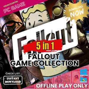 Fallout 5 in 1 collection (1, 2, 3, 4 + New Vegas) Latest Updates PC Game Instant Download Offline only