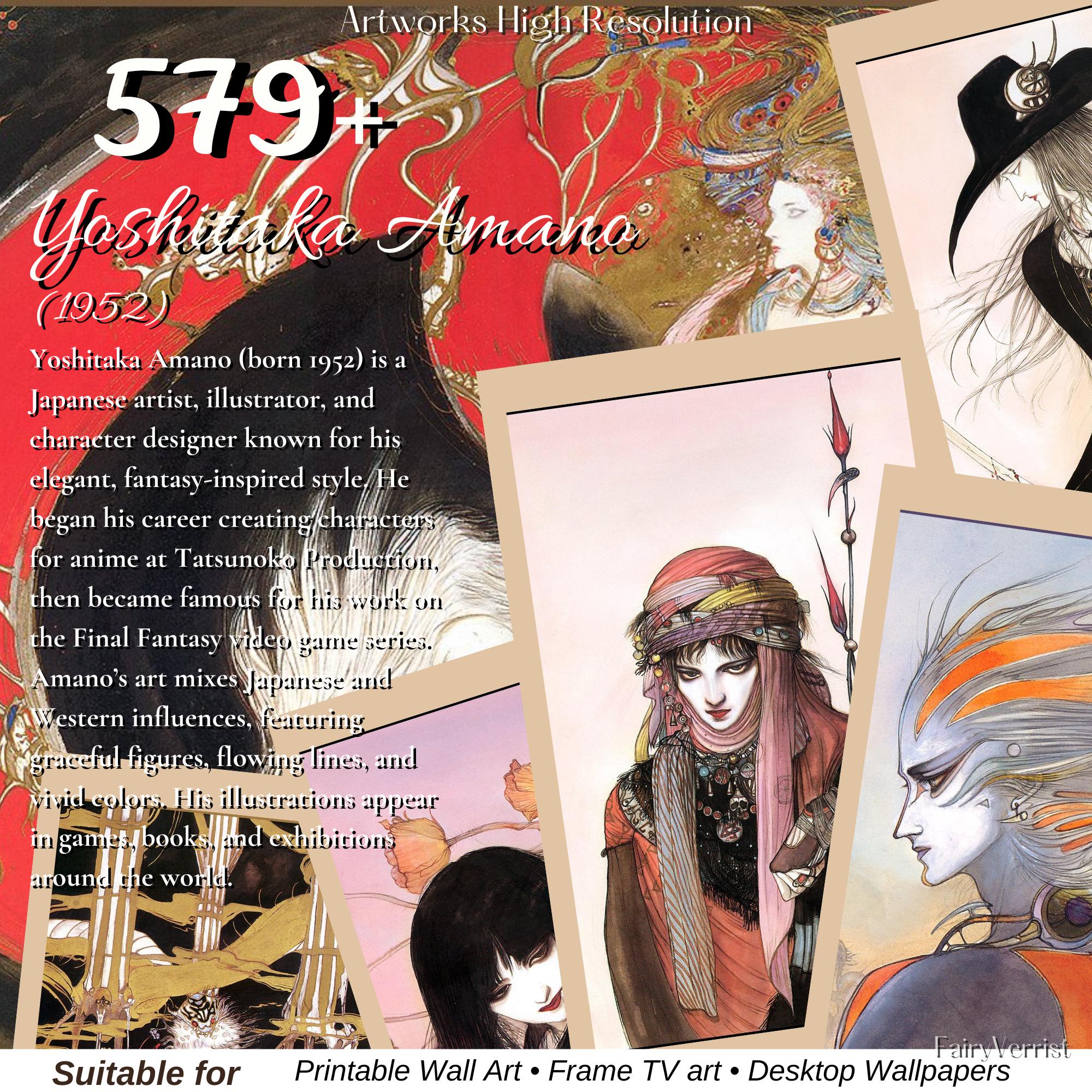 579+ Yoshitaka Amano - Japanese Artist, Illustrator, Character