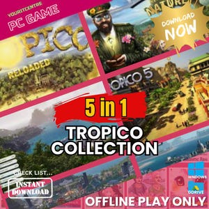 Tropico 1-6 Full Collection The Game, Simulation, 5 in 1, Business, Politic, El-Presidente PC Game Instant Download OFFLINE