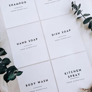 Design#1 | Minimalist Label | Personalised Waterproof Organisation Labels For Storage Jars, Bottles or Containers | Home Organisation