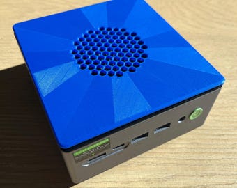 Honeycomb Vented Top Cover for GMKTek NucBox Mini PC - K8 Plus, K11, M7, and M7 Pro (BLUE)