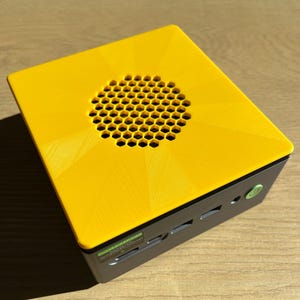 Honeycomb Vented Top Cover for GMKTek NucBox Mini PC - K8 Plus, K11, M7, and M7 Pro (YELLOW)