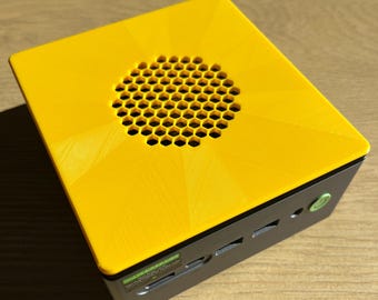 Honeycomb Vented Top Cover for GMKTek NucBox Mini PC - K8 Plus, K11, M7, and M7 Pro (YELLOW)