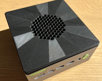 Honeycomb Vented Top Cover for GMKTek NucBox Mini PC - K8 Plus, K11, M7, and M7 Pro (BLACK)