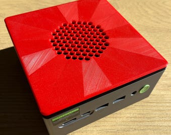 Honeycomb Vented Top Cover for GMKTek NucBox Mini PC - K8 Plus, K11, M7, and M7 Pro (RED)