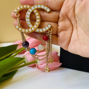 CHANEL ダブルCロゴ チャーム CHANEL ダブルCロゴ チャーム Chanel Logo Charm - Etsy