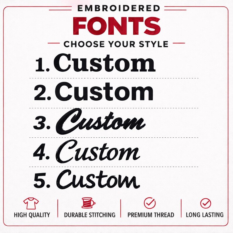Embroidered Fonts