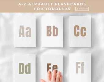 Classic Alphabet Flash Cards, Homeschool Classroom or Playroom Flashcards, Alphabet Flash Cards for Toddlers and Preschoolers