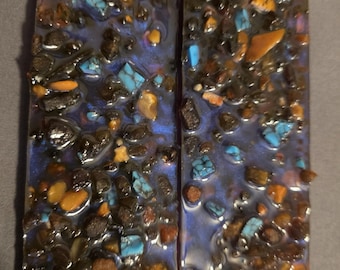 Escamas de faca personalizadas em âmbar roxo