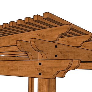 Pergola Rafter Tail Templates PDF - Printable Full-scale Patterns for 4 ...