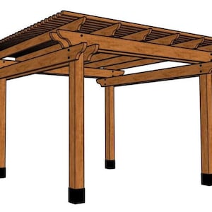 Moldes em PDF para encaixe de vigas de pérgola - Modelos em escala real para impressão, para vigas de 4" a 12".