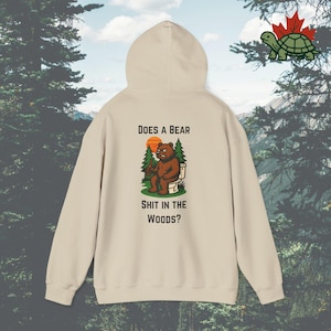 Bär im Wald Zurück Logo Hoodie