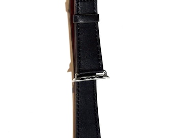 Correa de reloj de cuero italiano negro: correa universal intercambiable