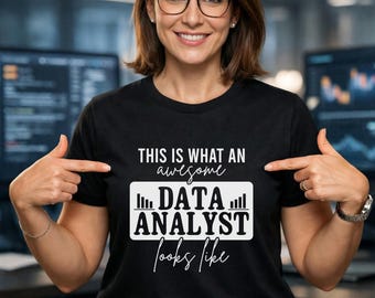 Voici à quoi ressemble un analyste de données génial | Cadeau drôle de science des données, t-shirt analytique, vêtements de codeur SQL Python R, cadeau technique
