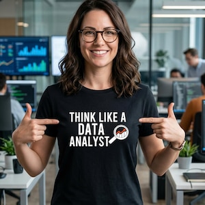 Denken Sie wie ein Datenanalytiker-T-Shirt, Daten-Wissenschaftsgeschenk, Tech-Professional-T-Shirt, Coding-Humor-Shirt, Daten-Wissenschaftler-Shirt, Statistiker-Geschenk