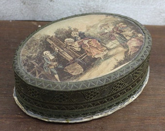 Vintage chocolate box Rare Antique box - Antique Victorian Style Cardboard box - 1930s