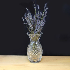 Vase vintage en verre taillé - Petit vase en verre - Milieu du siècle - Années 50
